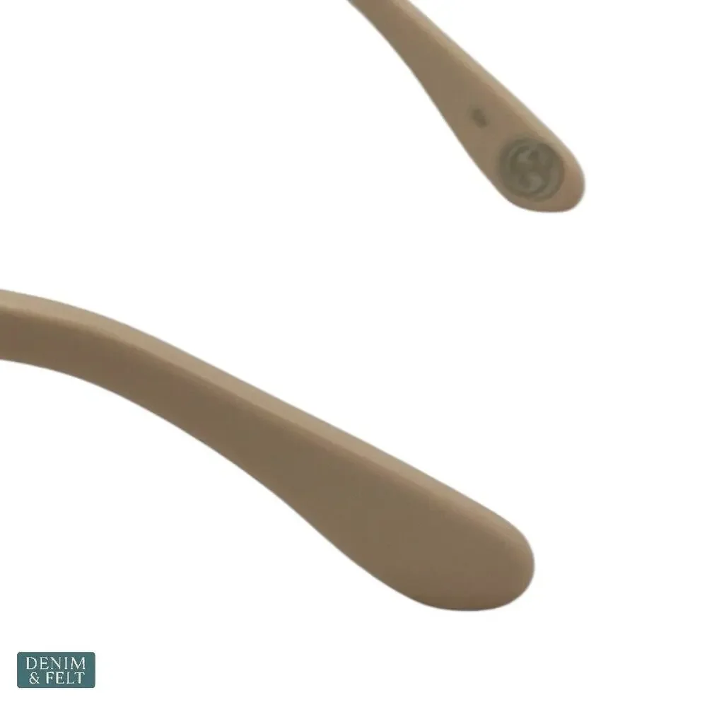 NEW‎ Gucci GG0475S Ivory Green Square Aviator Matte Lens Designer Sunglasses